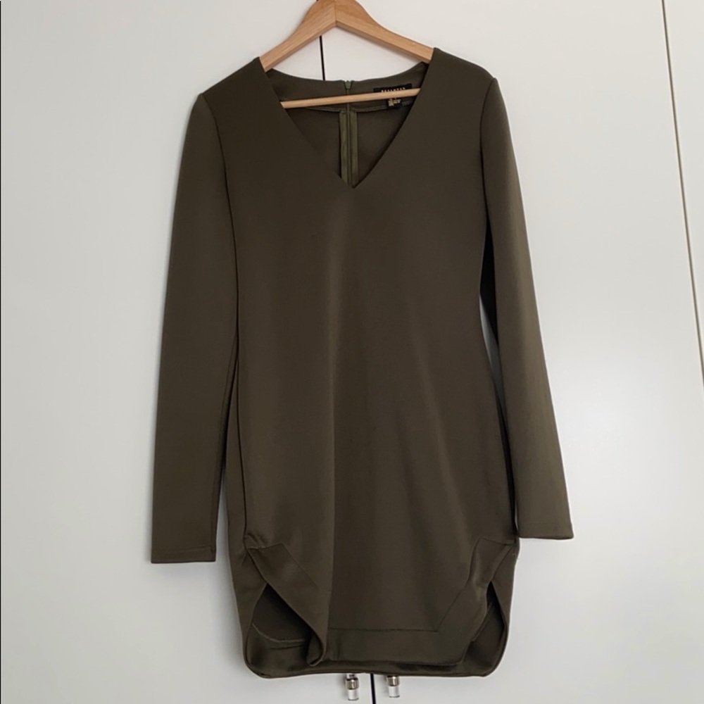 Revamped Olive Green Cocktail Dress